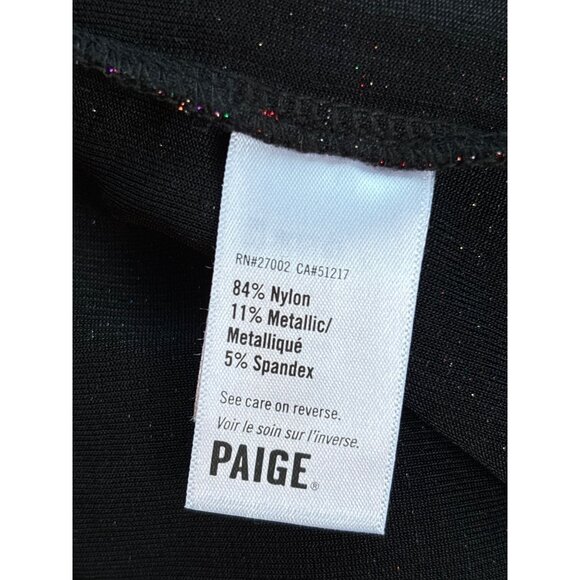 NWT Paige Rainbow Metallic Jasper Wrap Top XS Puff Sleeve Sparkle Glitter Blouse - Picture 6 of 7